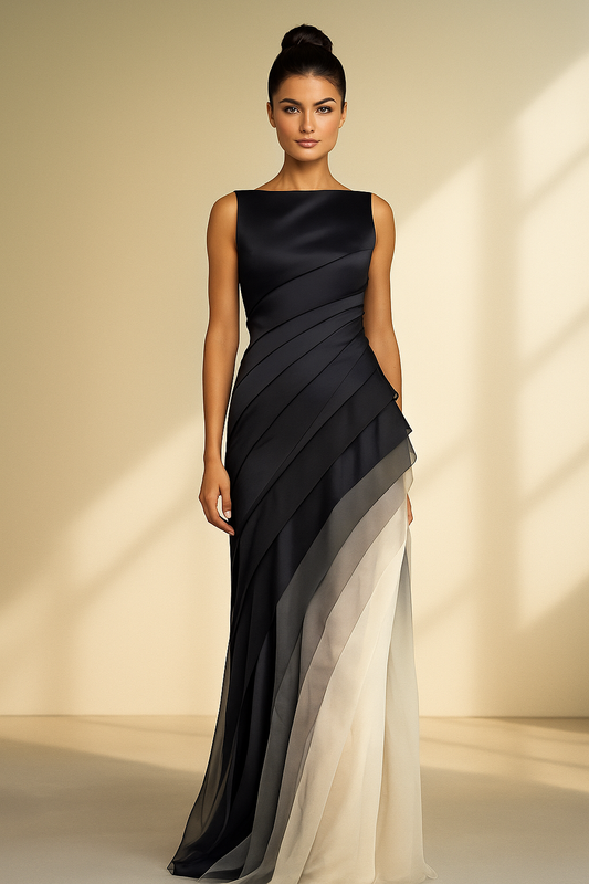 Damen Abend-Maxikleid mit Farbverlauf