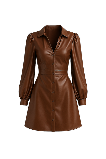 Kurzes Kleid mit Knopfleiste