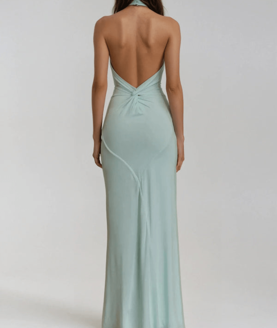 Langes Kleid mit Halterneck